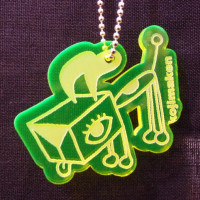 光るキーホルダー・イヌ 箱１（緑） / コジマケン