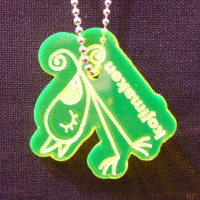 光るキーホルダー・ネコサカナトリ 鳥１（緑） / コジマケン