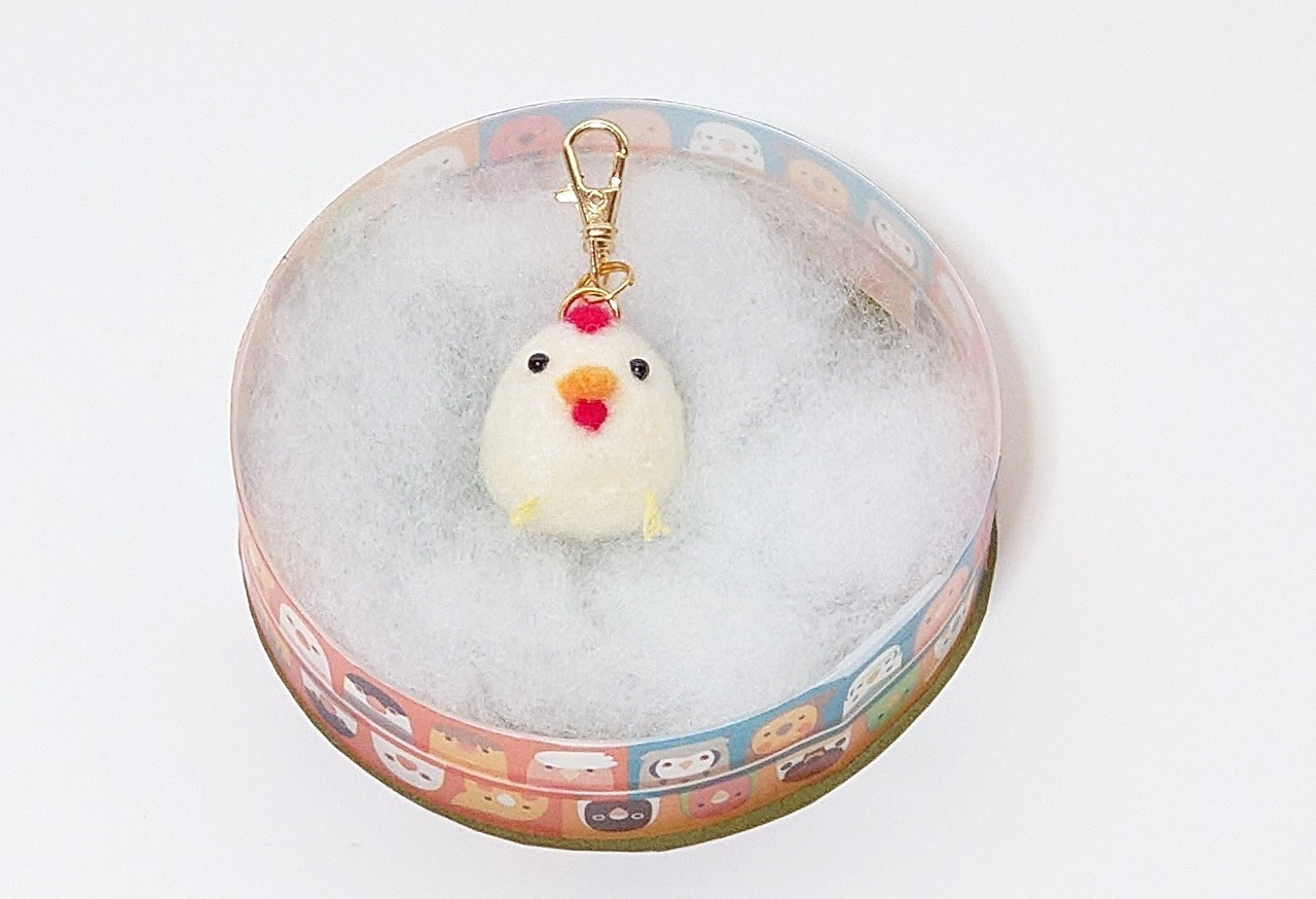 小鳥キーホルダー（ニワトリ）