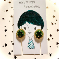 グリーンイヤリング / ☆ヒロミンゴフラミンゴ☆