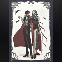 ポストカード「ORCHID ハロウィン/吸血鬼と吸血鬼」 / 孤守ハライ