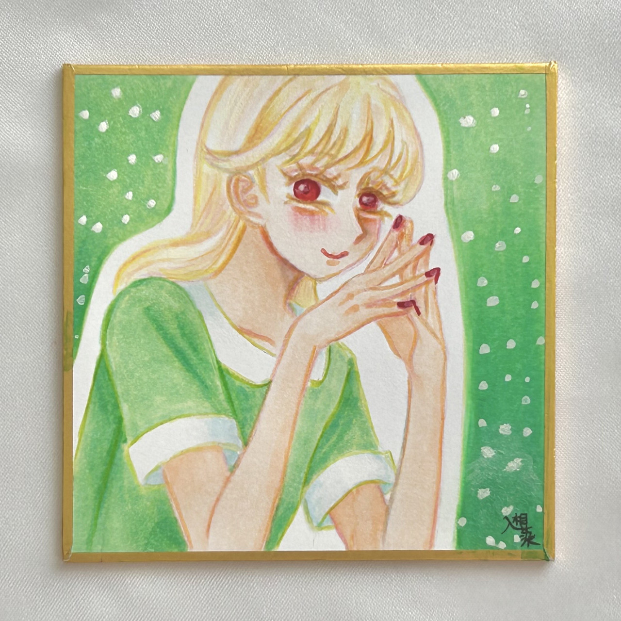 【豆色紙原画】しゅわしゅわくつろぎタイム