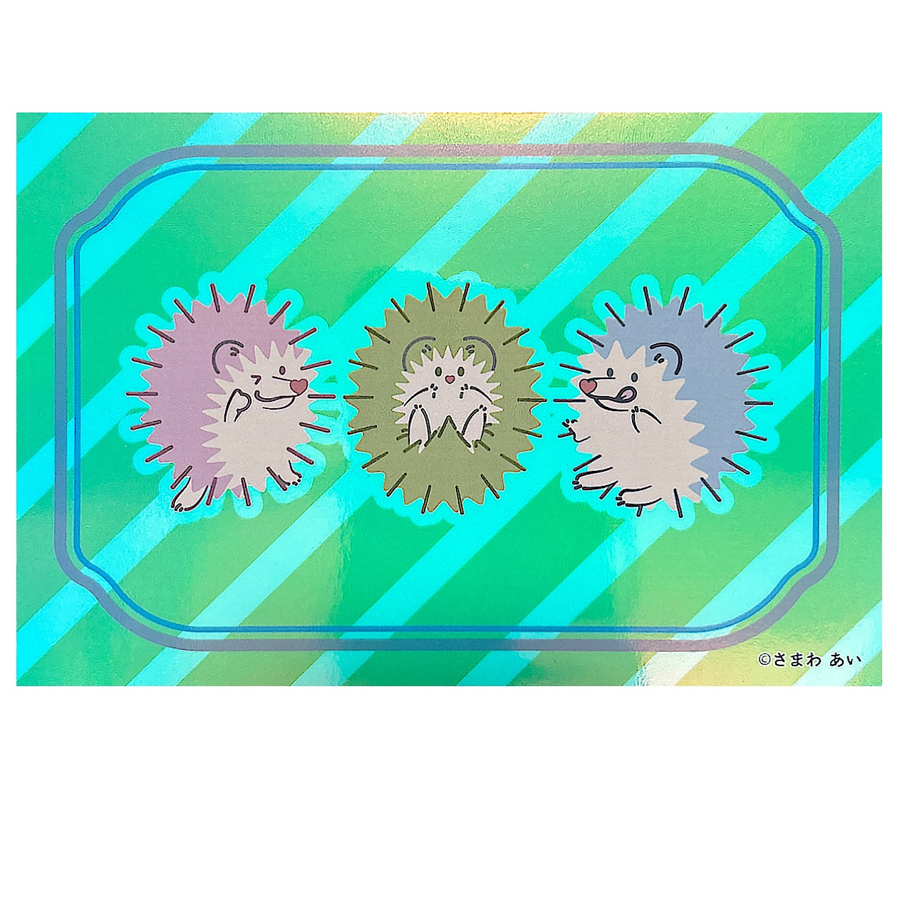 ハリネズミポストカード（ライン）