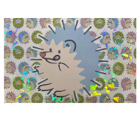 ハリネズミポストカード（ブルー） / さまわ あい