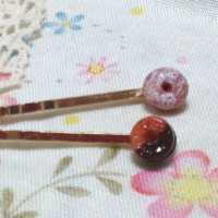 ミニチュアドーナツ・ヘアピン シュガー＆チョコ / こどー