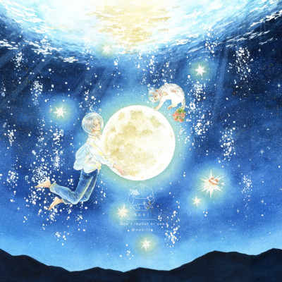 【ポストカード】Sleeping moon / 那木