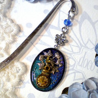 - 書架飾り - - 時告鳥 -　蒼 / doco*ao