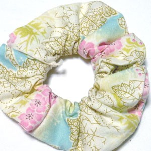 シュシュ 花柄 シュシュパステル花柄 大134