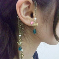 イヤーフック（片耳用） リボン＆鍵 / 本田モカ