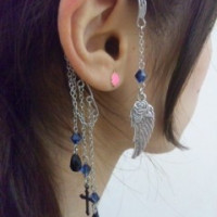 イヤーフック（片耳用） 薔薇と翼のイヤーフックＣ / 本田モカ