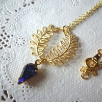 アクセサリー -vintage swarovski- ヘリオトロープティアのネックレス / 奇まぐれ屋／空乃こま
