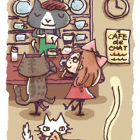 「ねこの喫茶店」ポストカード 02「店主猫」 / 飯塚めり
