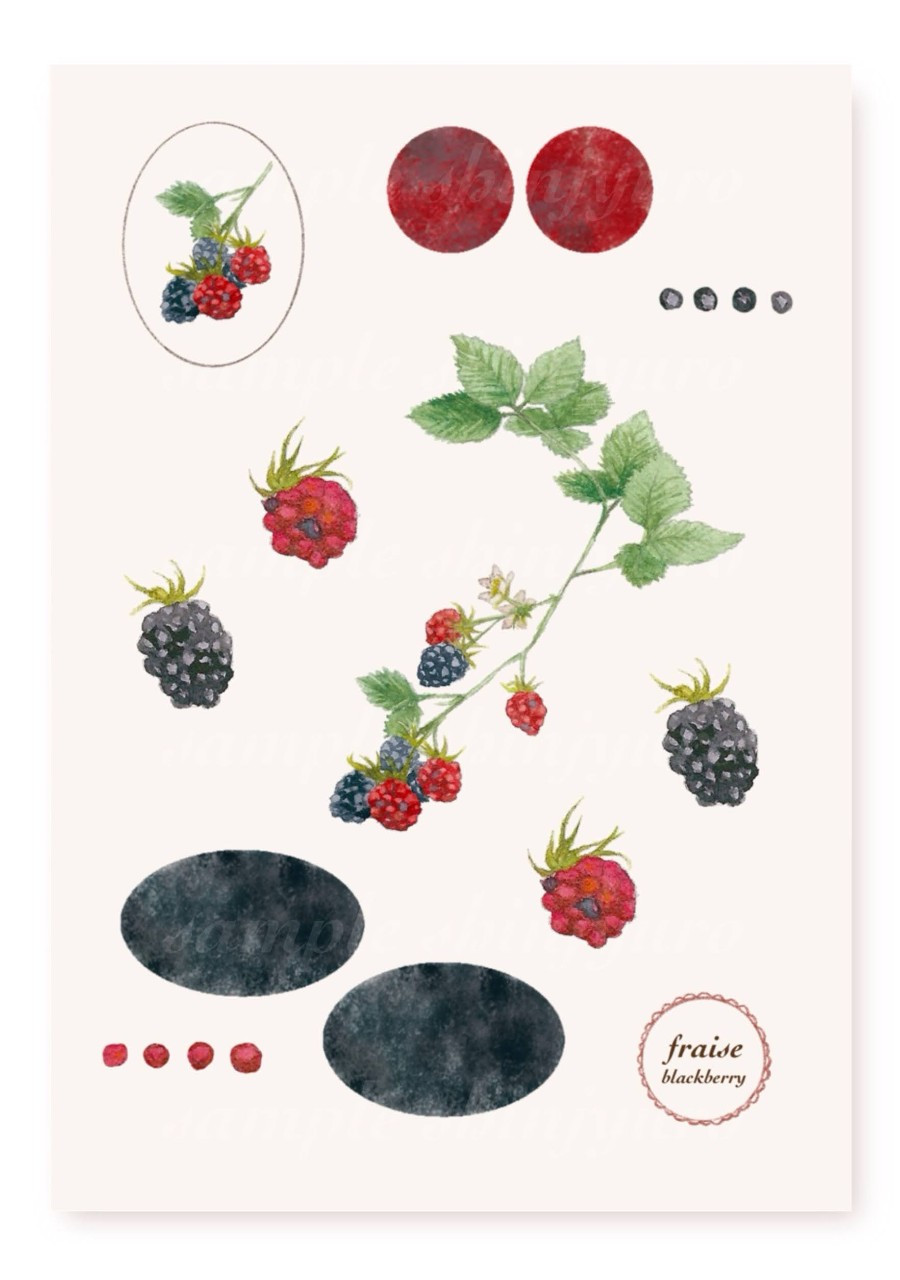 イラストシール　fraise