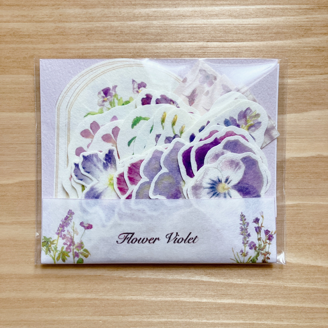 フレークシール Flower Violet