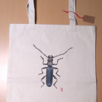 昆虫キャンバスバッグ　♯02　ルリヒタラムシ / 魚影屋