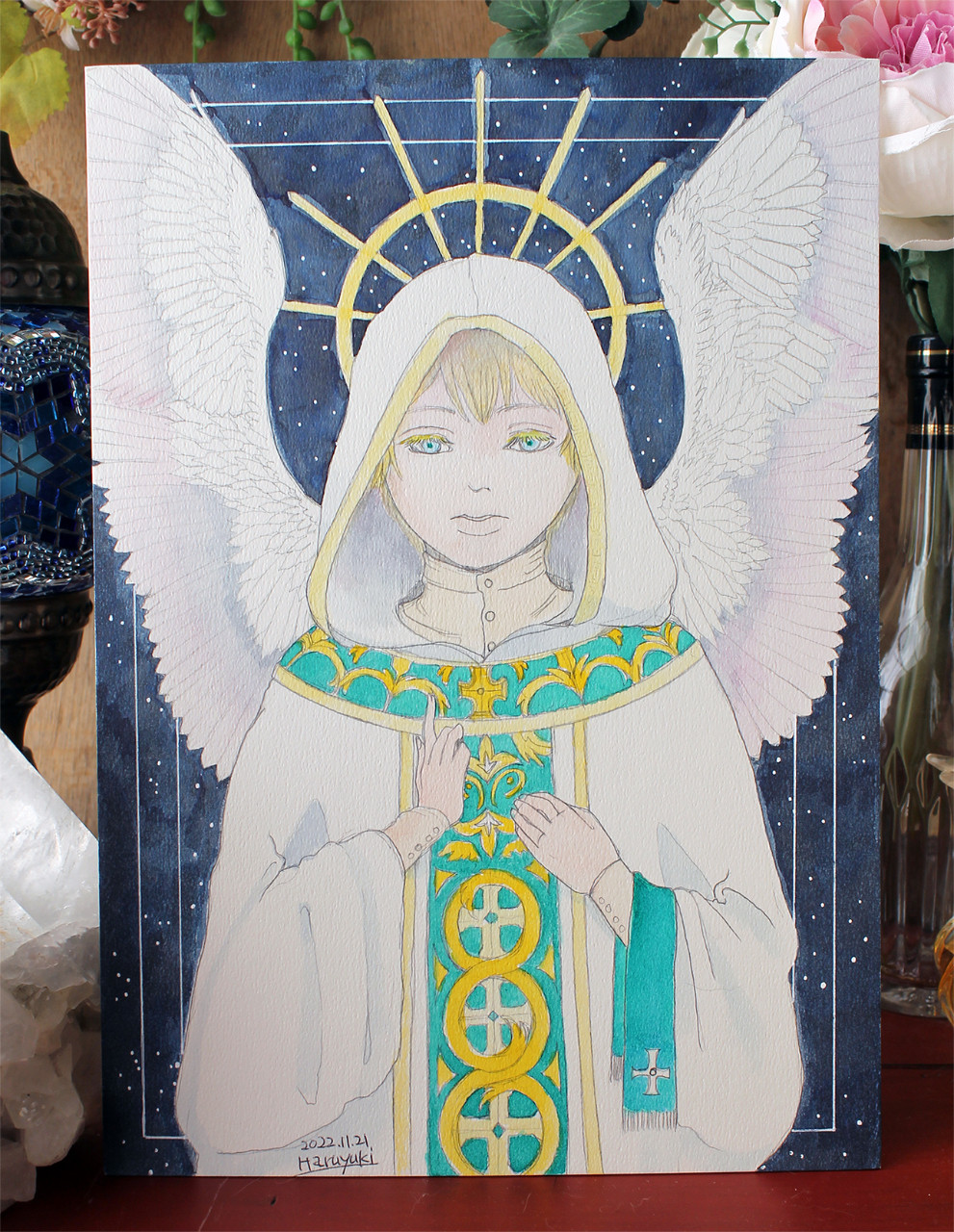 A4サイズ原画「守護天使」
