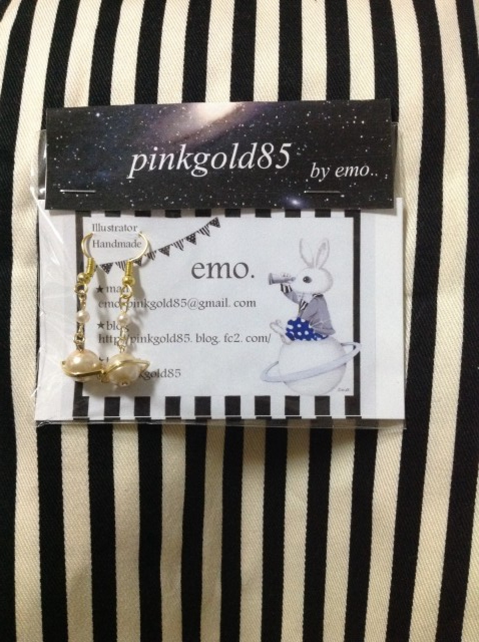 【ピアス】小惑星ピアス(BE×WH)