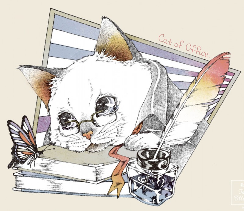 宮沢賢治童話 “猫の事務所” ポストカード｜ラビッシュアート