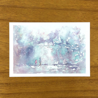 ポストカード「雪の日」