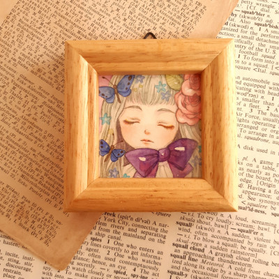 小さな繪『紫のリボンの少女』 / ユメノ