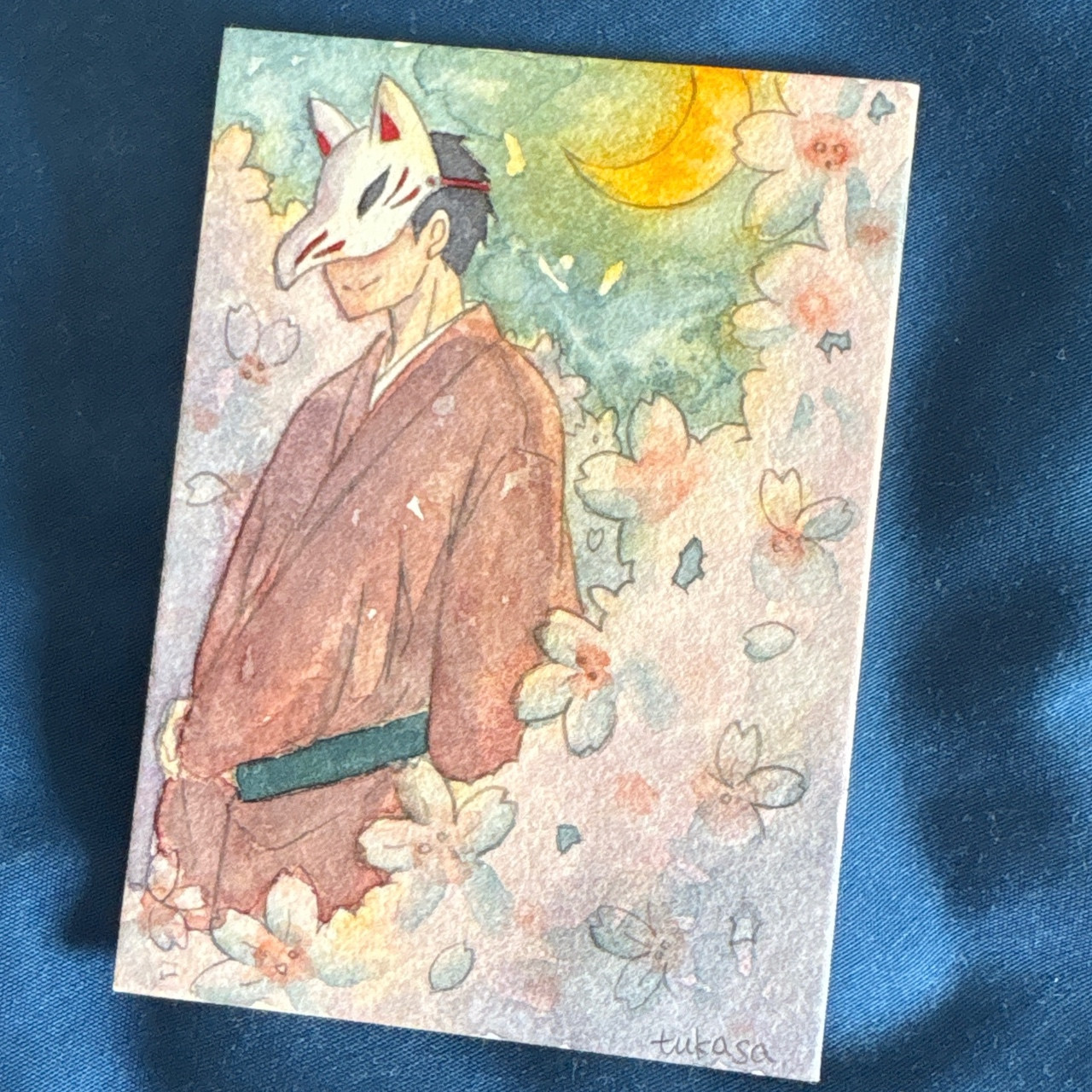 原画「夜桜を照らす」