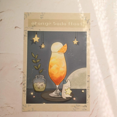 オレンジクリームソーダのポストカード / エンプティコロネ